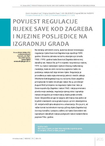 Povijest regulacije rijeke Save kod Zagreba i njezine posljedice na izgradnju grada / Mirela Slukan Altić1.
