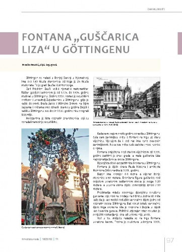 Fontana "Guščarica Liza" u Göttingenu.Zanimljivosti / Branka Beović