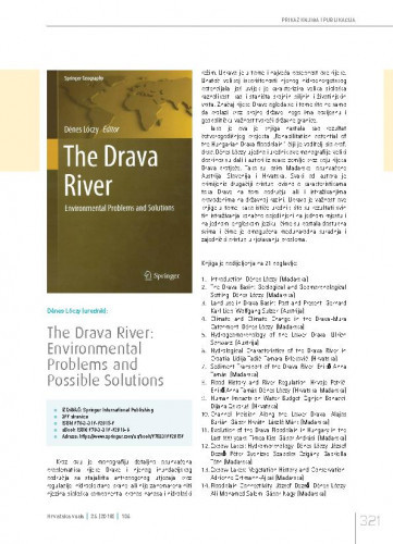 Dénes Lóczy (urednik): The Drava River: Environmental Problems and Possible Solutions.Prikaz knjiga i publikacija / Tamara Brleković