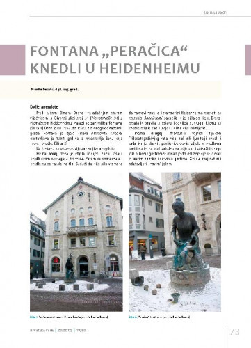 Fontana "Peračica" knedli u Heidenheimu / Branka Beović