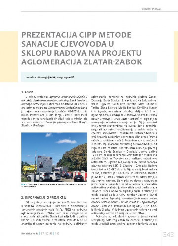 Prezentacija CIPP metode sanacije cjevovoda u sklopu radova na projektu aglomeracija Zlatar-Zabok.Stručni prikazi / Domagoj Nakić