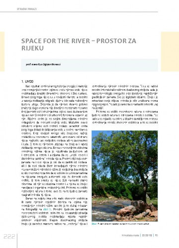 Space for the River - Prostor za rijeku.Stručni prikazi / Ognjen Bonacci