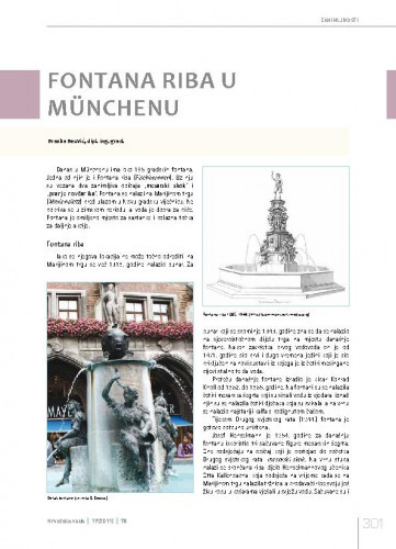 Fontana riba u Münchenu.Zanimljivosti / Branka Beović