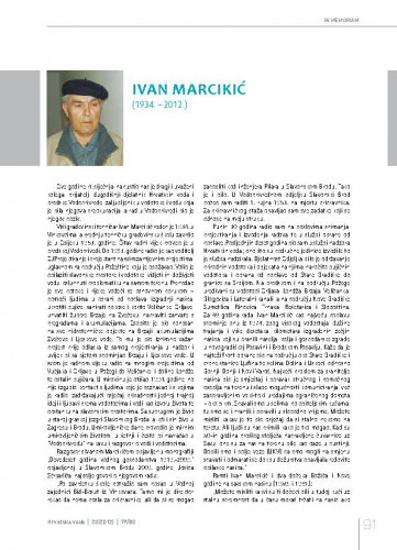 Ivan Marcikić (1934.-2012.).In memoriam : IN MEMORIAM / Maja Šrut