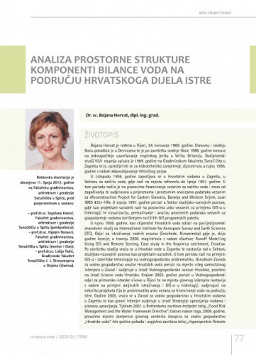 Analiza prostorne strukture komponenti bilance voda na podrucju hrvatskoga dijela Istre